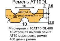 Зубчатые полиуретановые ремни типа AT10 DL